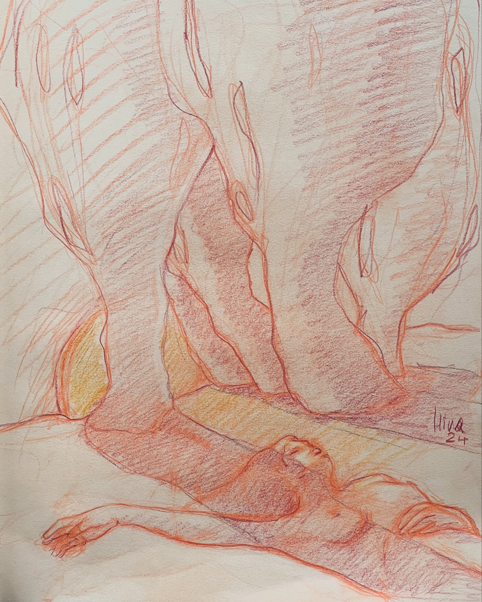 Bleistift auf Papier - Colored Pencil on Paper-Sketches