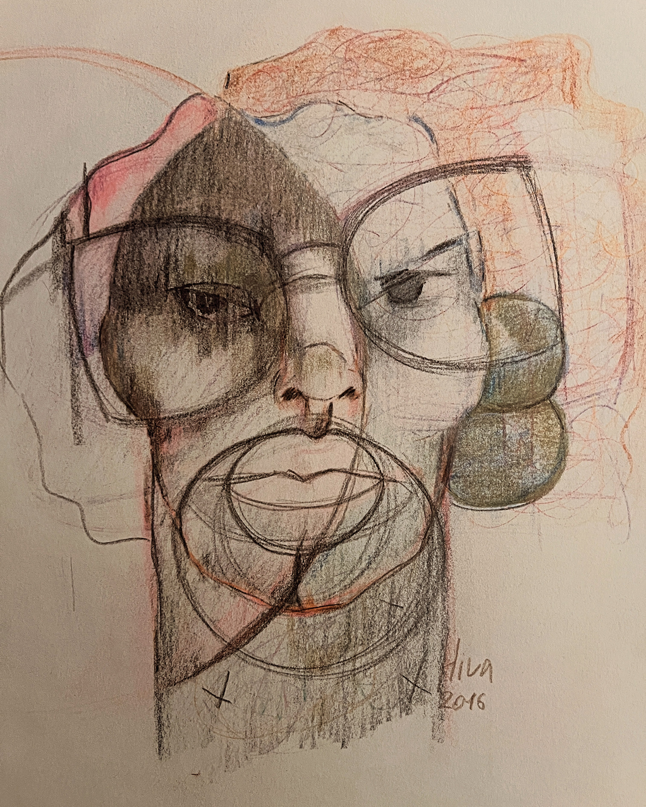 Buntstift auf Papier hiva rash 13