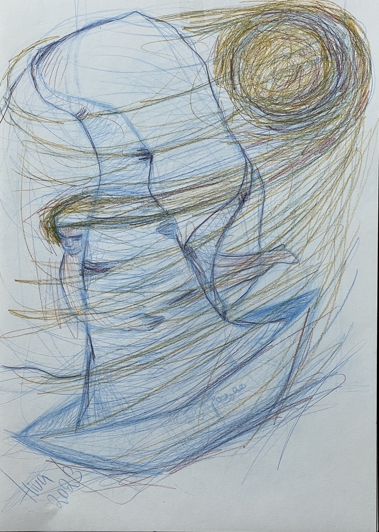 Buntstift auf Papier hiva rash 9