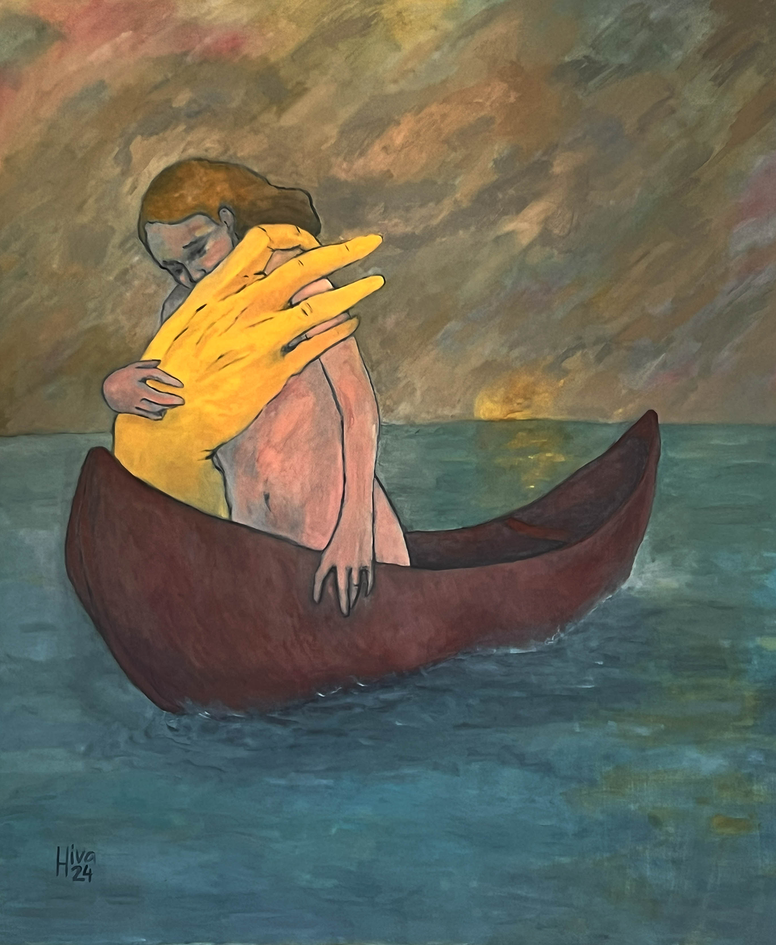 Öl auf Leinwand 130X155 cm....Hiva Rash