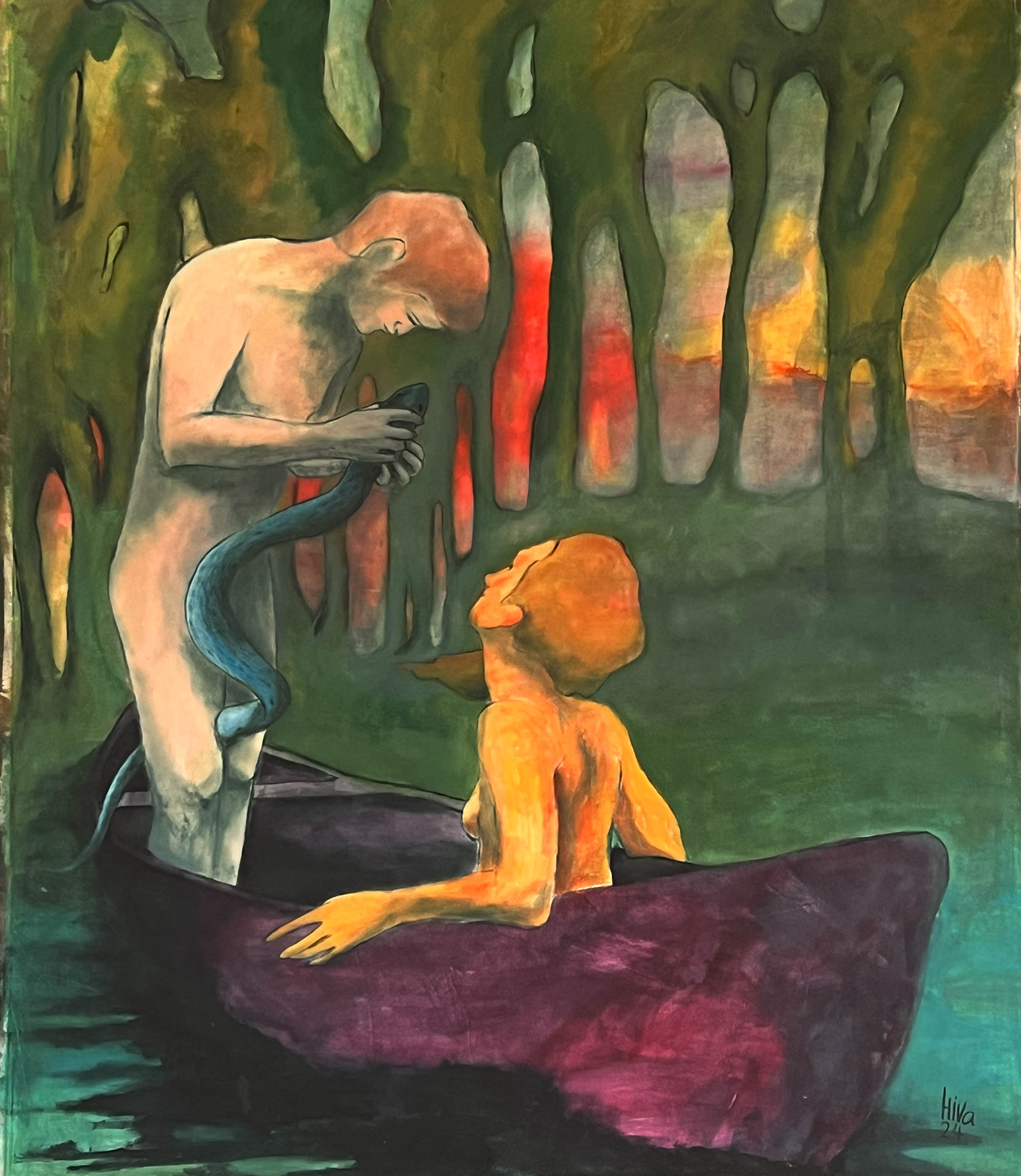 Öl auf Leinwand 130X155cm Hiva Rash